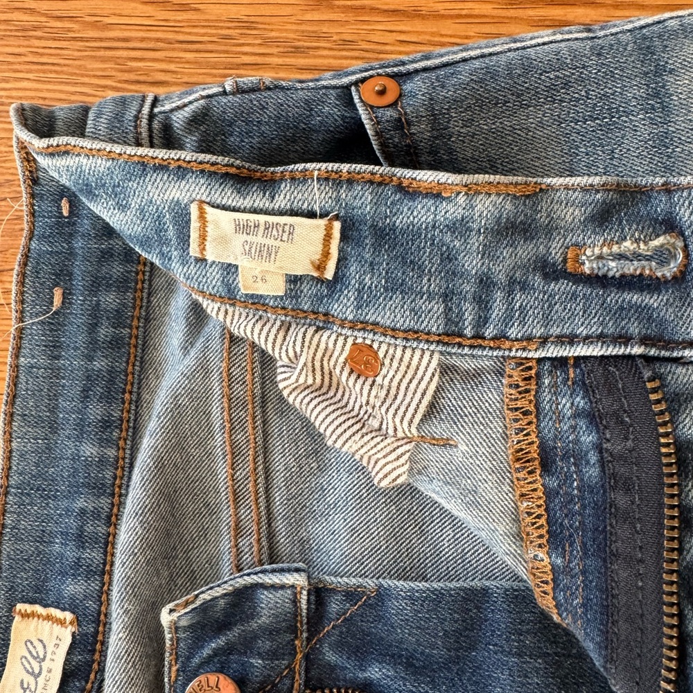 Madewell High Riser Blue Skinny Jeans - Picture 6 of 8